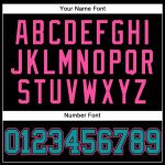 Personalized Black Teal Pink Baseball Jersey - Throwback Mesh Style Personalized Black Teal-Pink Mesh Throwback Baseball