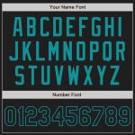Custom Name and Number Pinstripe Baseball Jersey - Personalized Black Teal Authentic Team Jersey Personalized Black Teal