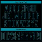 Custom Name Number Soccer Jersey Personalized Black Teal Pinstripe Fade Fashion Uniform Personalized Black Teal Pinstripe