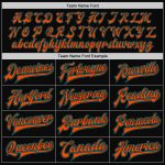 Custom Team Name Number Bomber Jacket Black Teal Pinstripe Orange Full-Snap Varsity Letterman Apparel Personalized Black