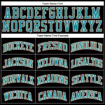 Custom Basketball Jersey - Personalized Black Teal Pinstripe with Orange Teal, Team Name and Number Personalized Black Teal