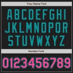 Custom Name and Number Personalized Black Teal Pinstripe Baseball Jersey - Authentic Team Jersey Personalized Black Teal