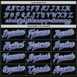 Personalized Teal Black Pinstripe Purple Varsity Letterman Bomber Jacket Full-Snap Personalized Black Teal Pinstripe Purple