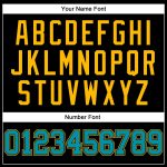 Custom Basketball Jersey with Personalized Name and Number - Black Teal Pinstripe Teal-Gold Authentic Team Apparel Personalized