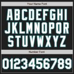 Custom Name and Number Personalized Baseball Jersey | Black Teal Pinstripe White Gray Authentic Personalized Black Teal Pinstripe