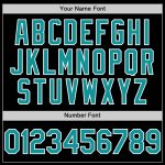 Personalized Teal Pinstripe Black White Sleeveless Baseball Jersey for Men Personalized Black Teal Pinstripe White Sleeveless