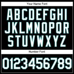 Custom Black Teal Pinstripe Baseball Jersey with Personalized Name & Number, Authentic Team Apparel Personalized Black Teal