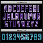Custom Black Teal Purple Baseball Jersey - Personalized Sports Apparel Personalized Black Teal-Purple Baseball Jersey