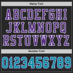 Personalized Black Teal Purple Football Jersey for Men and Women - Custom Team Apparel Personalized Black Teal-Purple Mesh