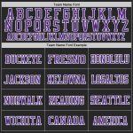 Personalized Black Teal Purple Football Jersey for Men and Women - Custom Team Apparel Personalized Black Teal-Purple Mesh