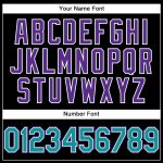 Personalized Performance T-Shirt in Black Teal-Purple for Men and Women Personalized Black Teal-Purple Performance T-Shirt