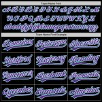Custom Team Softball Jersey - Personalized Unisex Black Teal-Purple Two-Button with Name and Number Personalized Black Teal-Purple