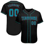 Custom Black Teal Red Baseball Jersey - Personalized Sports Apparel Personalized Black Teal-Red Baseball Jersey