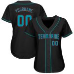 Custom Black Teal Red Baseball Jersey - Personalized Sports Apparel Personalized Black Teal-Red Baseball Jersey