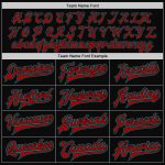 Custom Two Tone Bomber Jacket Black Teal Red Full-Snap Varsity Letterman Personalized Black Teal-Red Bomber Full-Snap Varsity