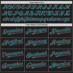 Personalized Black Teal Red Baseball Jersey for Adults - Raglan Sleeve Design Personalized Black Teal-Red Raglan Sleeves