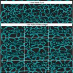 Custom Varsity Letterman Jacket with Personalized Name and Number, Black Teal Spotted 3D Pattern Design, Full-Snap Bomber Style