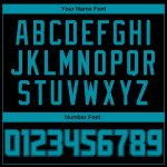 Personalized Teal Black Throwback Basketball Jersey for Men and Women Personalized Black Teal Throwback Basketball Jersey