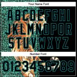 Personalized Tiger Leopard Print 3D Bomber Varsity Letterman Jacket - Black Teal Full-Snap Style Personalized Black Teal