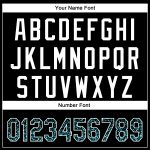 Personalized 3D Abstract Black Teal White Glitter Baseball Jersey - Custom Colorful Dot Design Personalized Black Teal-White
