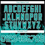 Personalized 3D Abstract Splash Baseball Jersey - Black Teal White Grunge Art Design Personalized Black Teal-White 3D Abstract