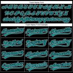 Personalized 3D Curve Baseball Jersey - Black Teal White Design Personalized Black Teal-White 3D Curve Solid Baseball Jersey