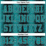 Customizable Animal Print Basketball Jersey with Personalized Name and Number - Black Teal-White Round Neck Suit Personalized