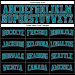 Custom Team Basketball Jersey with Personalized Name and Number - Black Teal-White Authentic Throwback Style Personalized