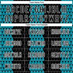 Custom Personalized Volleyball Uniform Jersey Black Teal White Geometric Shape with Custom Name and Number Personalized Black