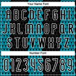 Custom Personalized Volleyball Uniform Jersey Black Teal White Geometric Shape with Custom Name and Number Personalized Black