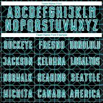 Custom Soccer Jersey with Personalized Name & Number - Black Teal-White Geometric Shapes Design Personalized Black Teal-White