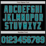 Personalized Black Teal White Gradient Baseball Jersey for Men and Women Fashion Personalized Black Teal-White Gradient Fashion