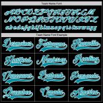 Custom Hockey Jersey - Personalized Black Teal White Team Gear for Men and Women Personalized Black Teal-White Hockey Jersey