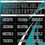Custom Name and Number Volleyball Jersey - Personalized Black Teal-White Lines and Dots Uniform Personalized Black Teal-White