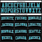 Personalized Long Sleeve Performance T-Shirt in Black, Teal, and White Personalized Black Teal-White Long Sleeve Performance