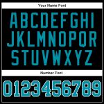 Personalized Long Sleeve Performance T-Shirt in Black, Teal, and White Personalized Black Teal-White Long Sleeve Performance
