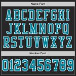 Personalized Black Teal White Football Jersey - Custom Team Mesh Shirt Personalized Black Teal-White Mesh Football Jersey
