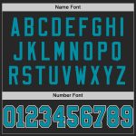 Personalized Black Teal White Mesh Football Jersey - Custom Throwback Jersey Personalized Black Teal-White Mesh Throwback