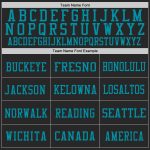 Personalized Black Teal White Mesh Football Jersey - Custom Throwback Jersey Personalized Black Teal-White Mesh Throwback