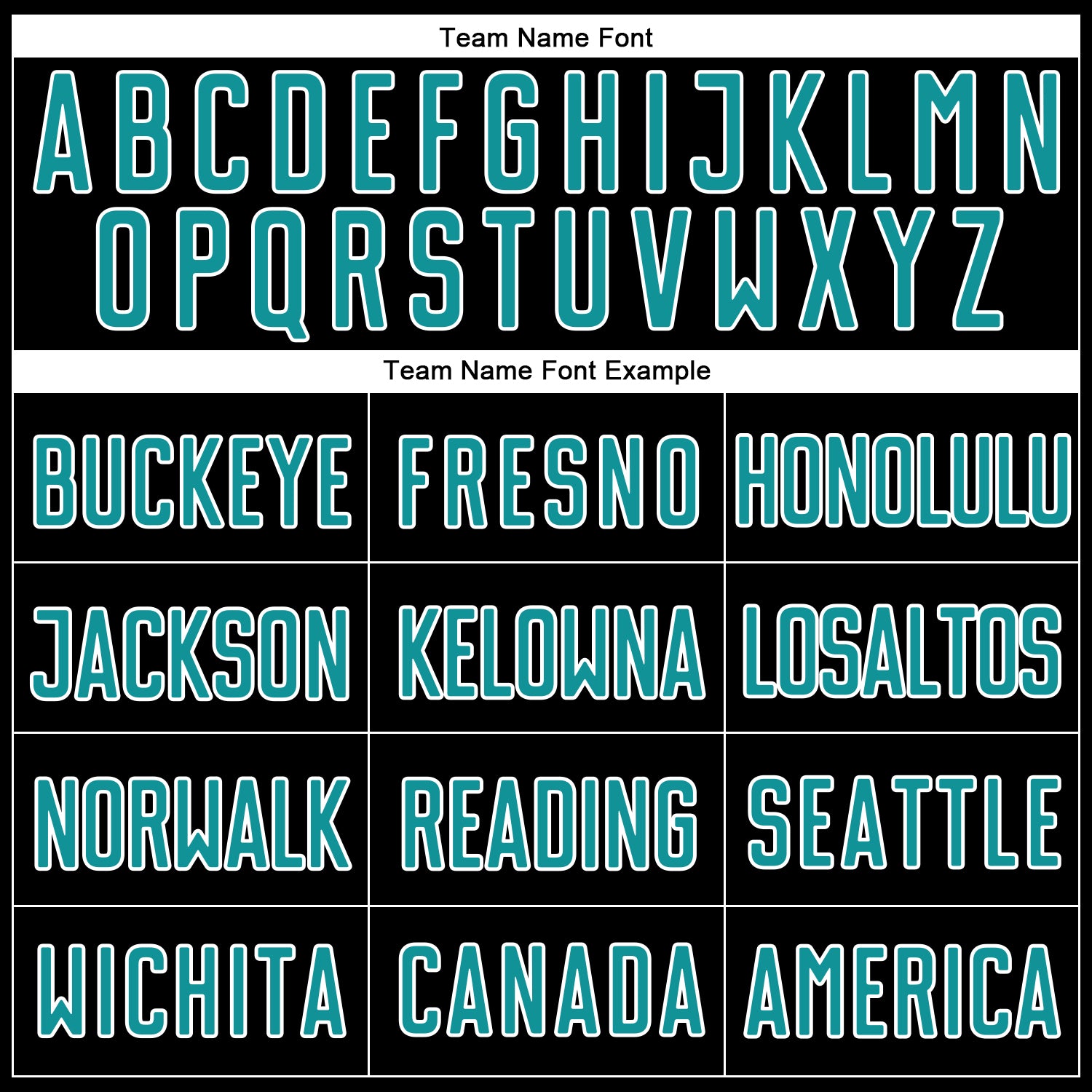 Personalized Teal White Black Soccer Uniform Jersey - Sublimation Split Fashion Personalized Black Teal-White Sublimation - Image 4