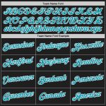 Personalized Throwback Basketball Jersey in Black Teal-White - Custom #2 Personalized Black Teal-White Throwback Basketball