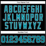 Personalized Basketball Jersey - Black Teal-White Throwback Design Personalized Black Teal-White Throwback Basketball Jersey