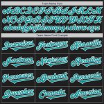 Personalized Two Tone Black Teal White Baseball Jersey for Men Women Personalized Black Teal-White Two Tone Baseball Jersey