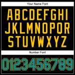Personalized Vapor Golf Polo Shirt in Black Teal-Yellow for Men - Performance Activewear Personalized Black Teal-Yellow Performance