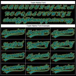 Personalized Vapor Golf Polo Shirt in Black Teal-Yellow for Men - Performance Activewear Personalized Black Teal-Yellow Performance