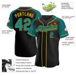 Personalized Baseball Jersey in Black Teal-Yellow with Raglan Sleeves Personalized Black Teal-Yellow Raglan Sleeves Baseball