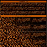 Personalized 3D Leopard Print Baseball Jersey Black Texas Orange Fashion Personalized Black Texas Orange 3D Leopard Print