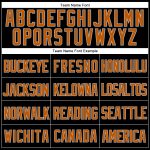 Personalized Black Texas Baseball Jersey - Orange-Gray Mesh Throwback Design Personalized Black Texas Orange-Gray Mesh Throwback