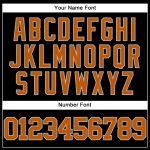 Personalized Black Texas Baseball Jersey - Orange-Gray Mesh Throwback Design Personalized Black Texas Orange-Gray Mesh Throwback