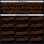 Personalized Black Texas Orange Line Jersey for Baseball Fans - Custom Design Personalized Black Texas Orange Line Baseball